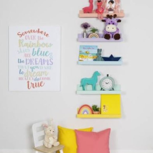 Sabi Yellow Floating Shelf W23.6 X H3 X D5.7 in